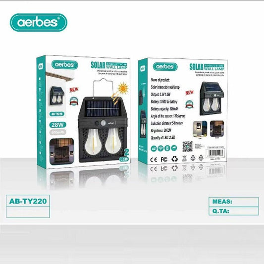 Aerbes AB-TY220 Solar Powered Sensor Wall 28W L…