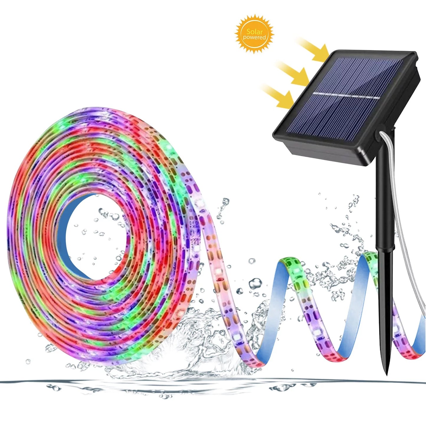 FA-T6050 RGB Solar Powered Strip Light 5M - Bundle of 2