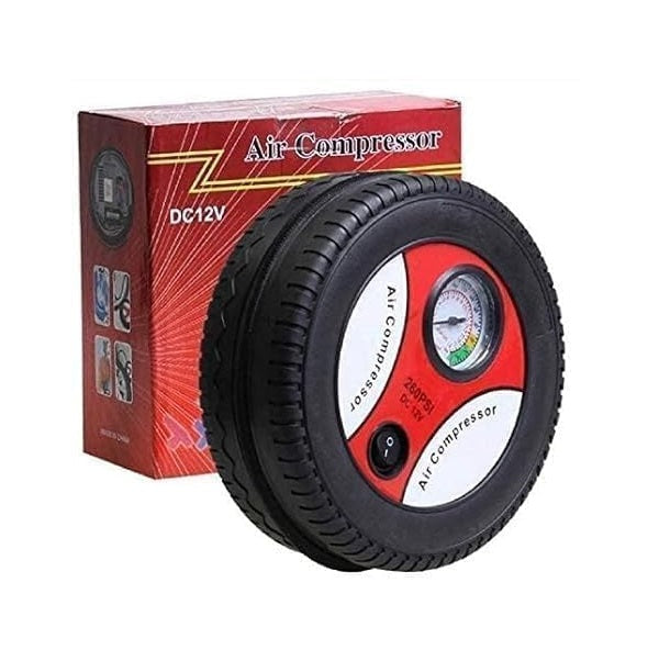 DC 12V 260PSI Tyre Shaped Air Compressor With G… - Bundle of 3