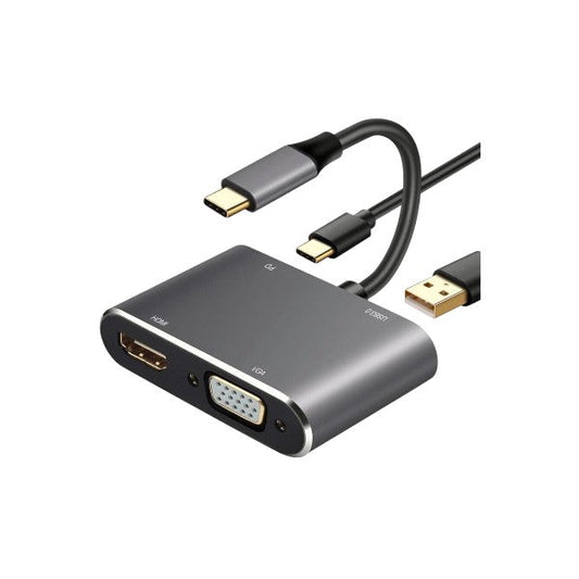 Tangka TK-H138 Type C To HDMI+VGA+USB 3.0 And T…