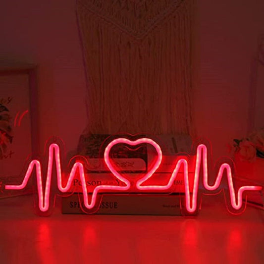 C-8 USB Powered Heart Rate Neon Lamp With Back … - Bundle of 2