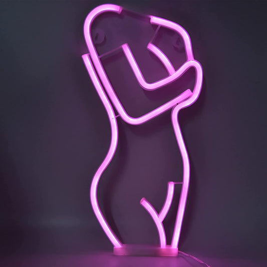 FA-A62 Lady’s Front Silhouette Neon Sign … - Bundle of 2