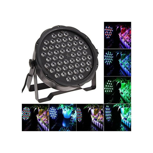 PM-003 Mini Flat Par DJ Stage Light 54 RGB LED - Bundle of 2