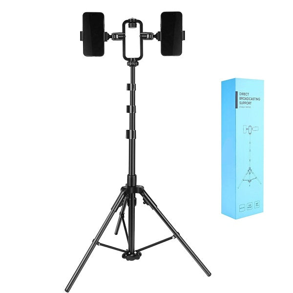 PM-201 1.9M Tripod Stand With Two Phone Holder…