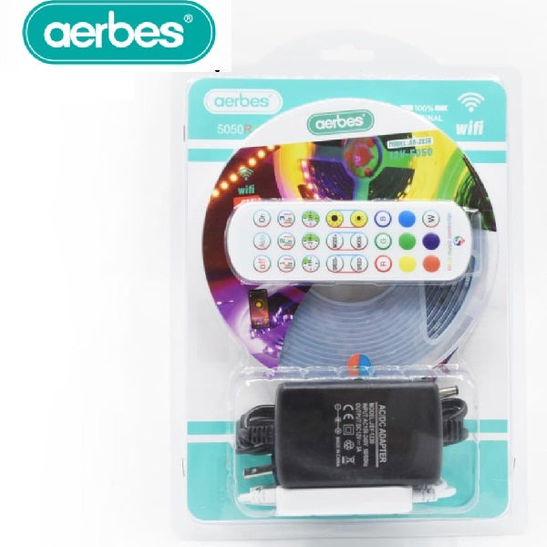 Aerbes AB-Z836 LED 12V 5M WIFI Strip Light 5050… - Bundle of 2