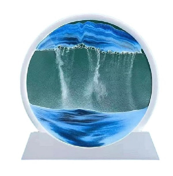 3D Circular Flowing Sand Painting 12″