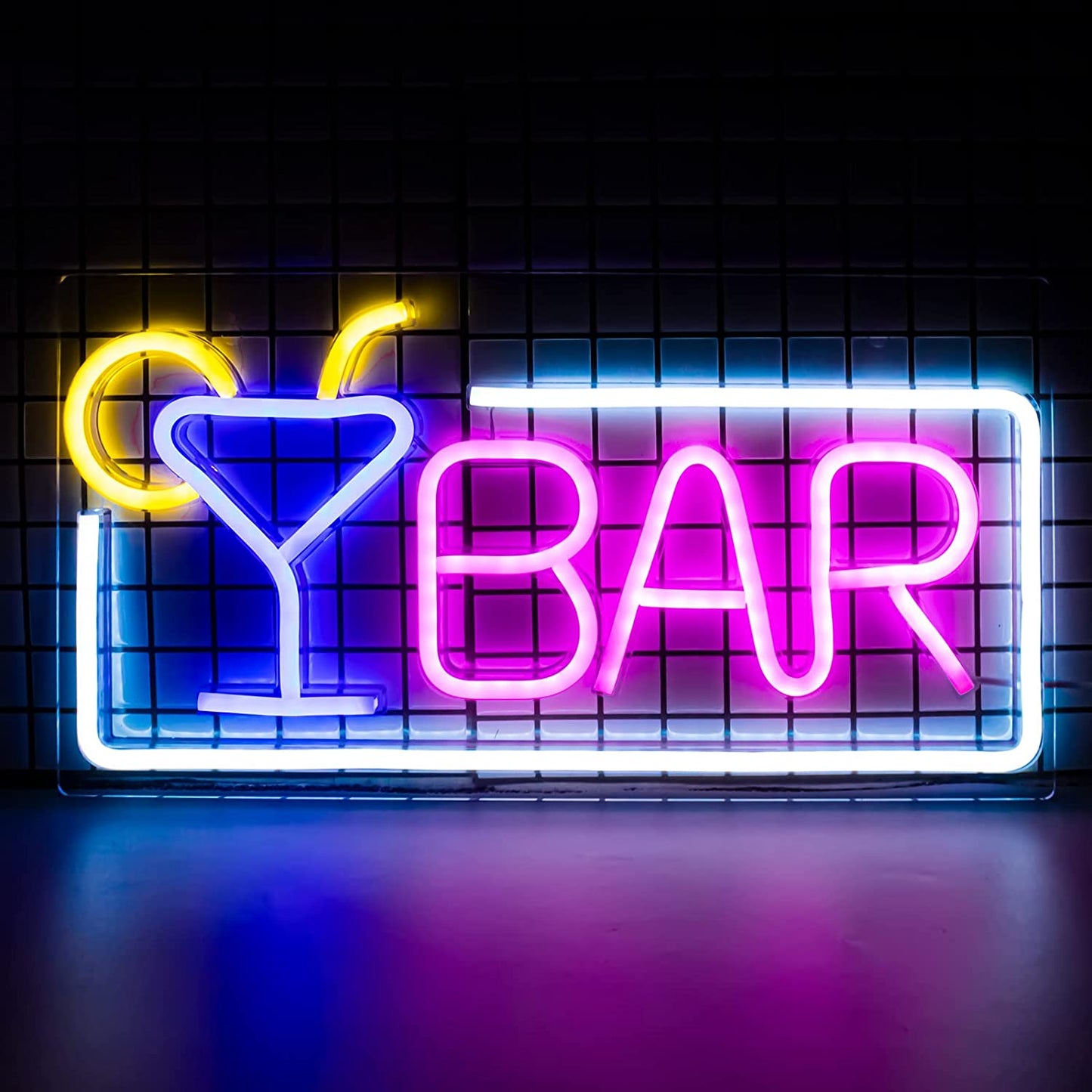 C-21 USB Powered Bar Neon Lamp With Back Plate …