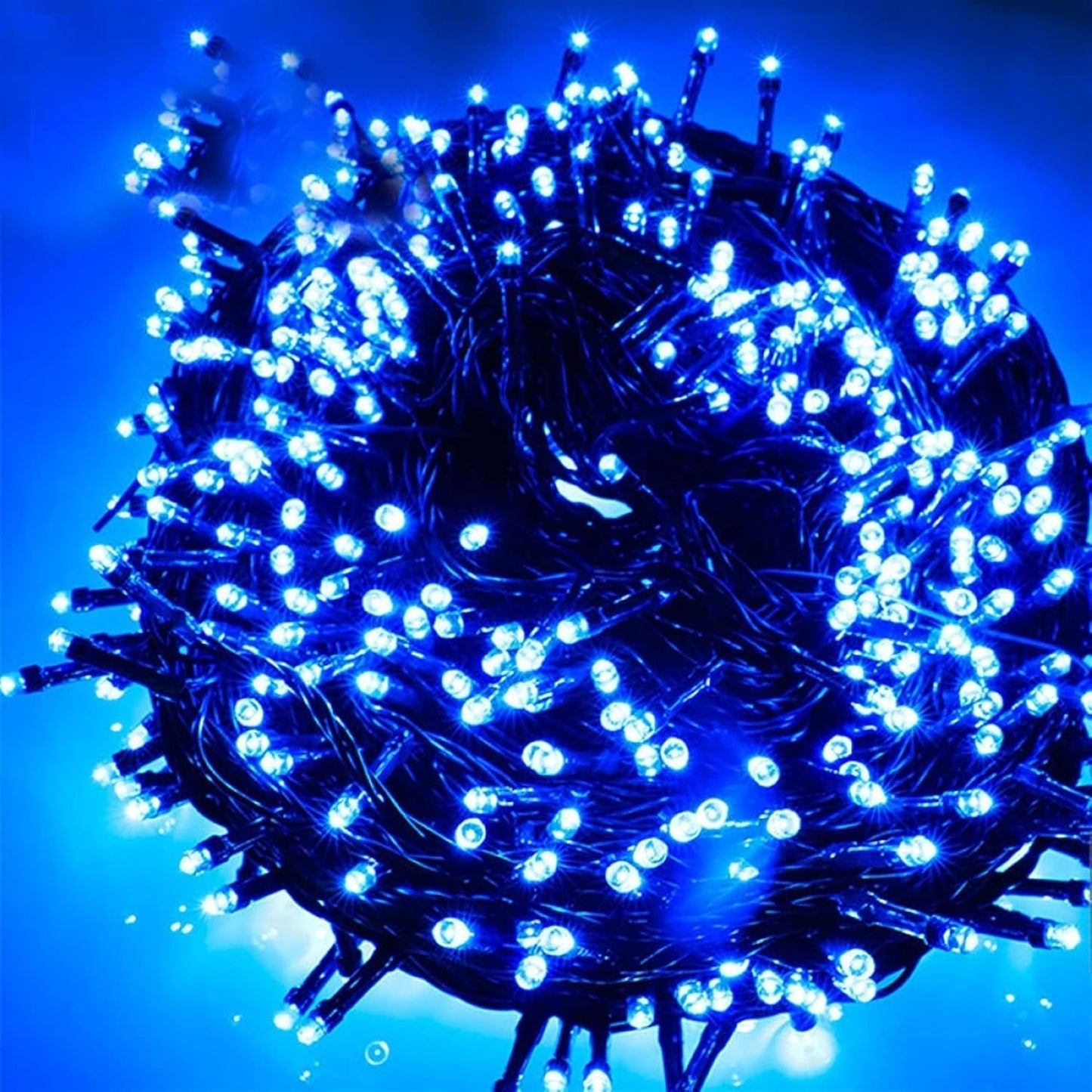 ZYF-143 Black Cable 50M LED Fairy Light Blue Wi… - Bundle of 2