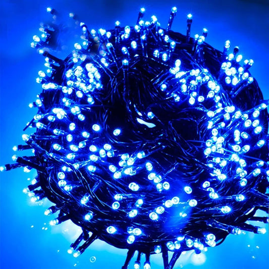 ZYF-143 Black Cable 50M LED Fairy Light Blue Wi… - Bundle of 2