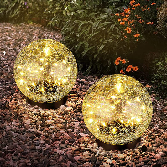 FA-LC58A Solar Power Globe Garden Lights Warm W… - Bundle of 2