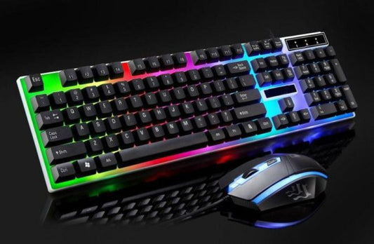JG880 USB Wired Gaming Keyboard And Mouse Rainb… - Bundle of 3