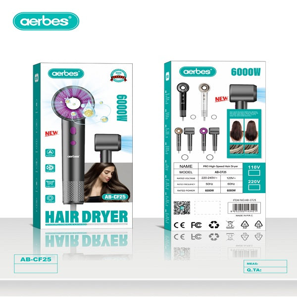 Aerbes AB-CF25 6000W Professional High-Speed Ha…