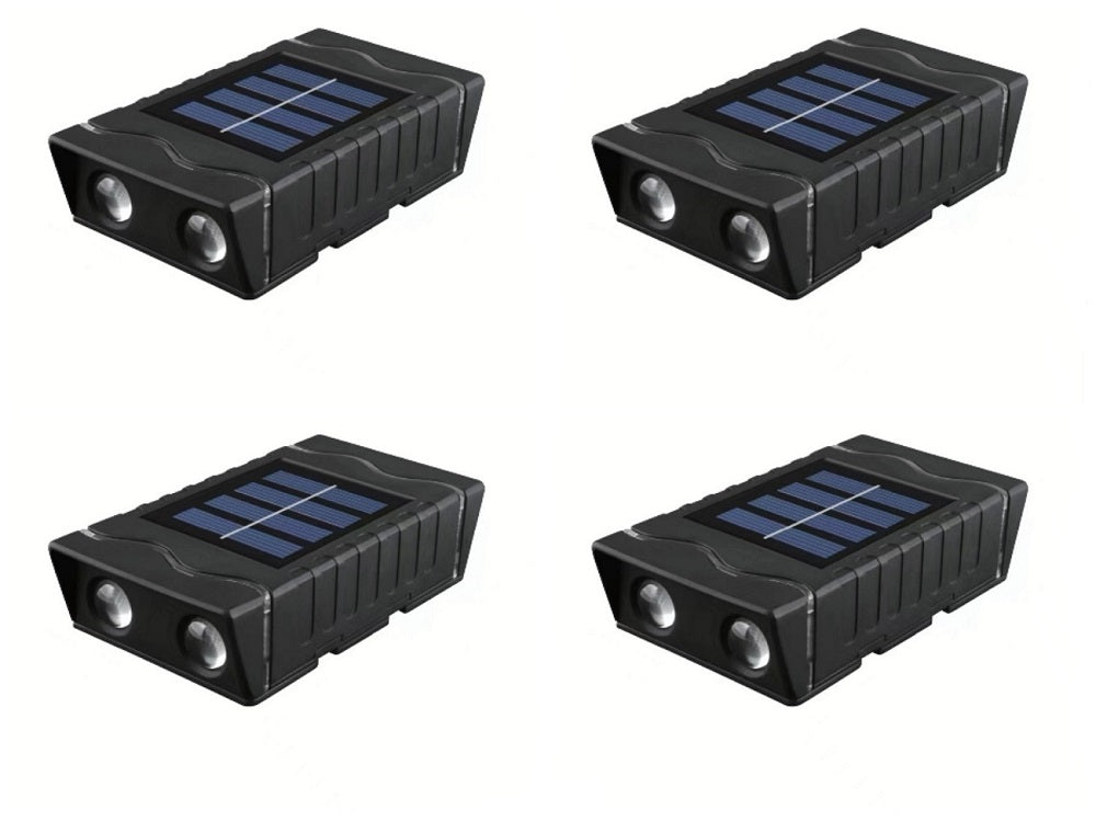 FA-6007-1 Solar Powered Wall Lamp 4PCS White - Bundle of 3
