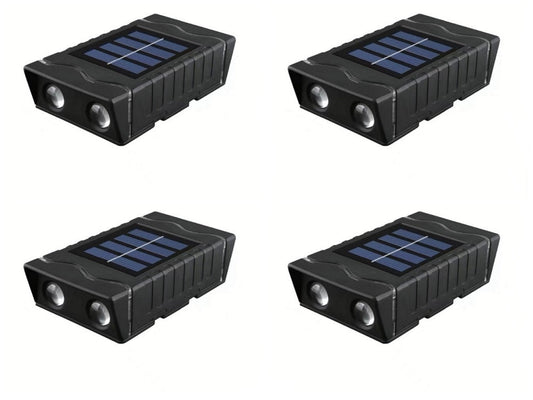 FA-6007-1 Solar Powered Wall Lamp 4PCS White - Bundle of 3