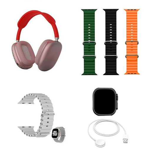 Y58 ULTRA3 Smart Watch With Bluetooth Headphone - Bundle of 2