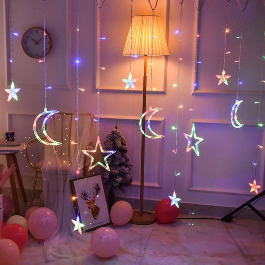 ZYF-11 Moon & Stars Fairy String Light RGB … - Bundle of 3