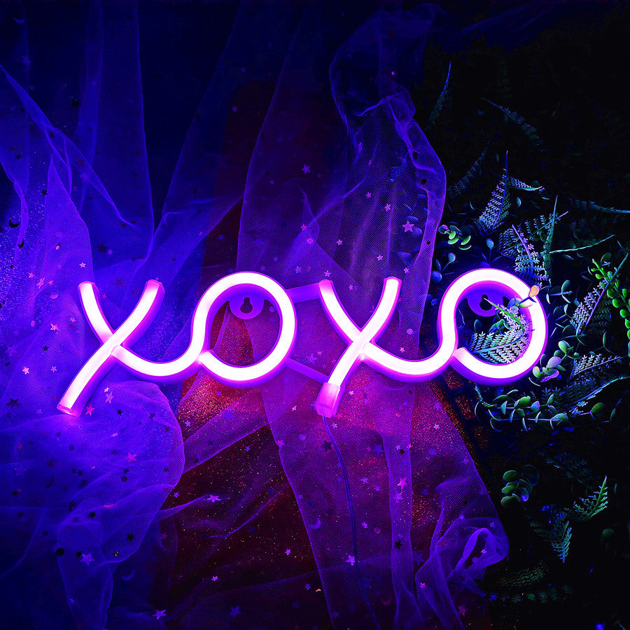 C-22 XOXO USB Powered Neon Lamp With Back Plate…