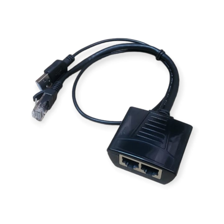 SE-RJ45 USB To 2 RJ45 Female and 1 RJ45 Male Ne… - Bundle of 2