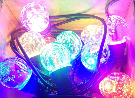 FA-604-2C RGB 10 Garden Bubble String Light Wit… - Bundle of 2