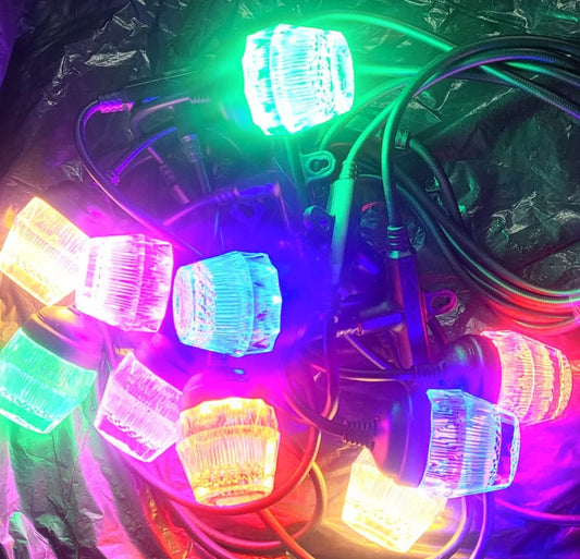 FA-802-1C RGB 10 Crystal Bulb String Light 220V… - Bundle of 2