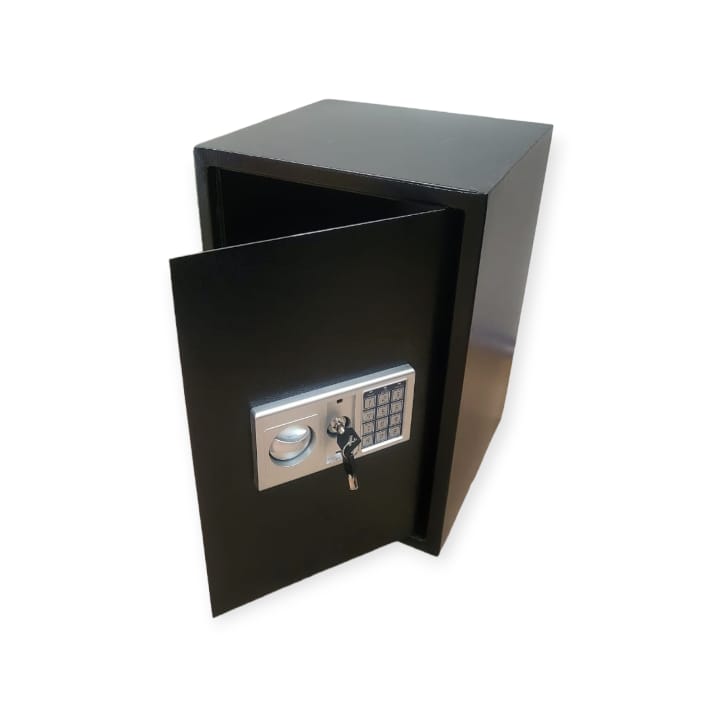 XF0716 50EA Mini Safe Size: 34.8 x 33 x 56cm