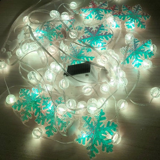 ZYF-177 3M Balls And Snowflakes Smart LED Curta… - Bundle of 2