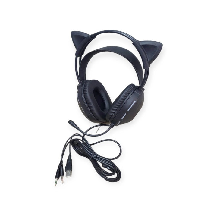 Aerbes AB-EJ11 Wired Cat Ear 3.5mm USB RGB Gami… - Bundle of 2