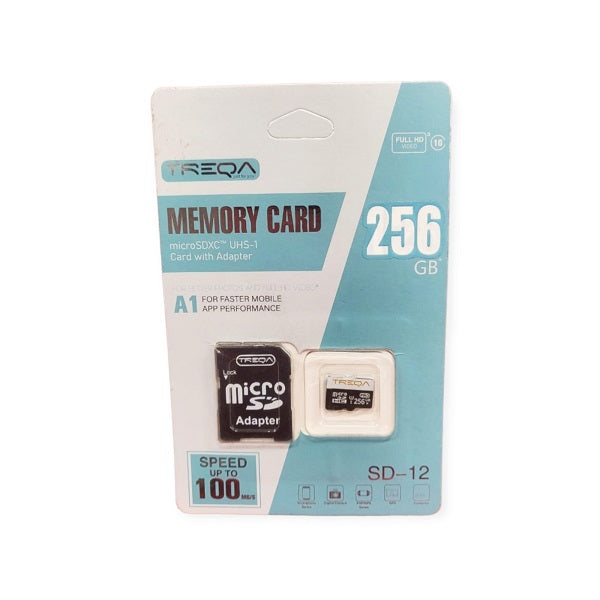 Treqa SD-12-256GB Micro SD Memory Card with SD …