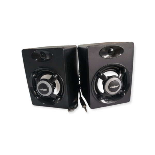 Aerbes AB-Q337 USB Desktop Computer Speaker - Bundle of 2