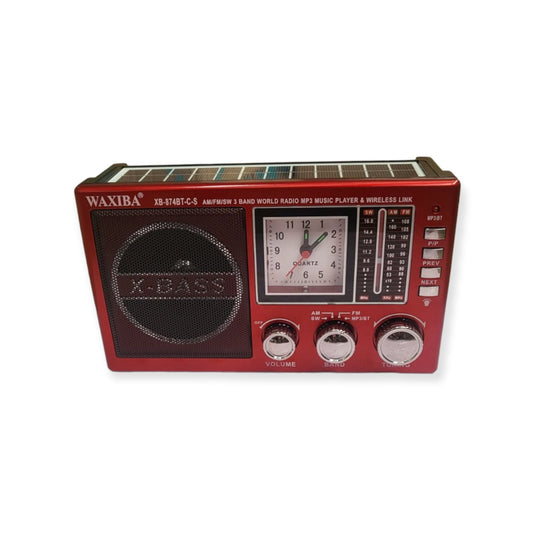XB-874BT-C-S Solar Powered AF/FM/SW Bandwith Bl…