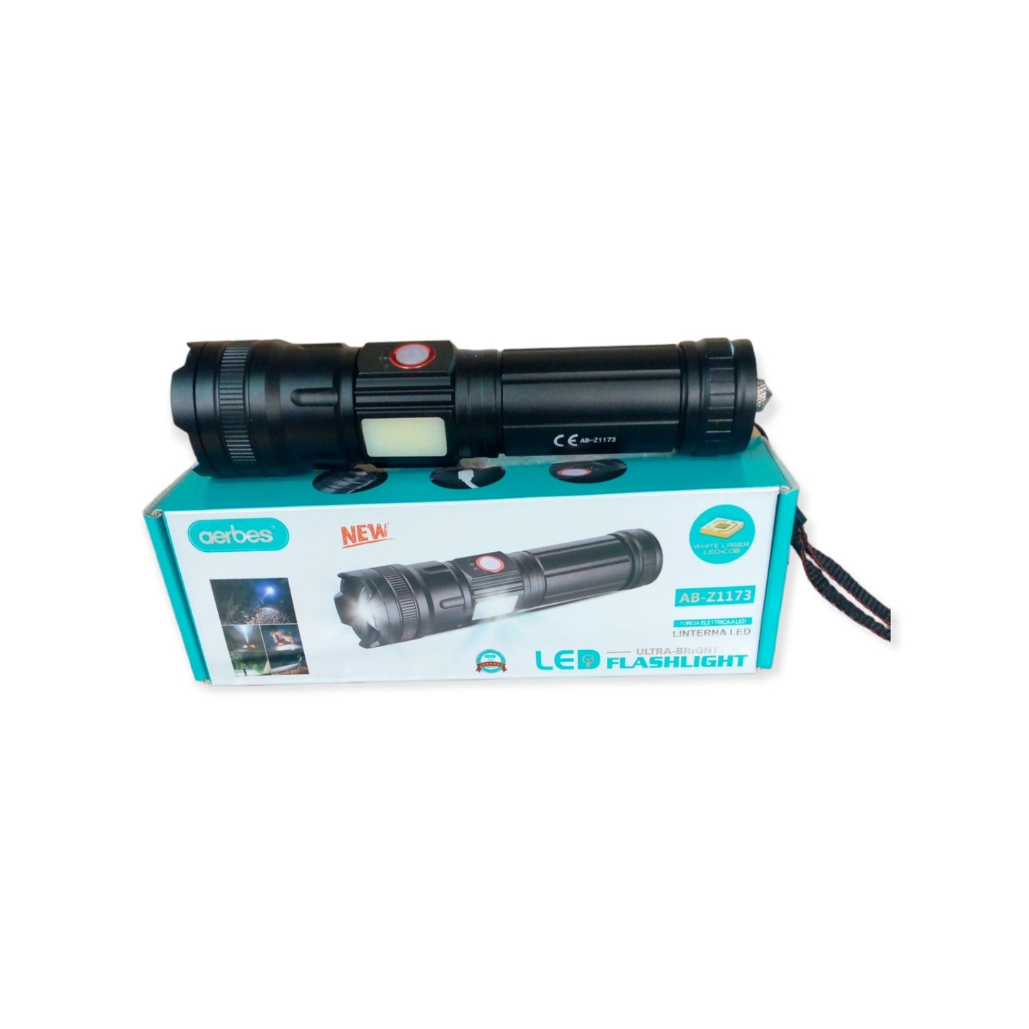 Aerbes AB-Z1173 LED Ultra Bright Flashlight Wit… - Bundle of 2