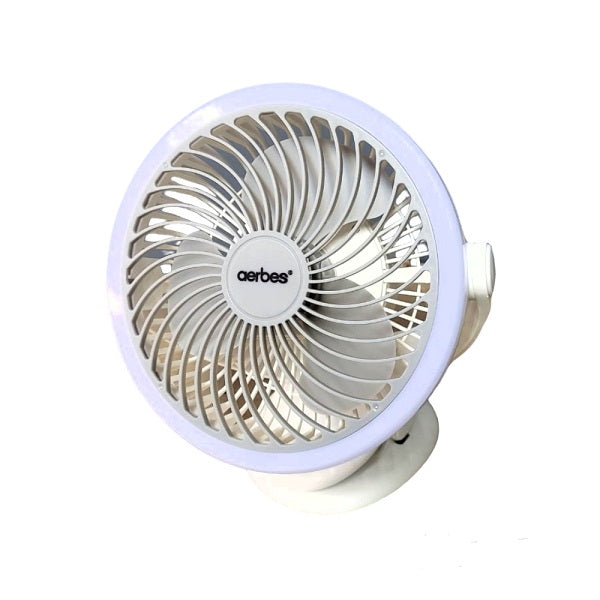 Aerbes AFSD10 USB Rechargeable Table Clip Fan W…