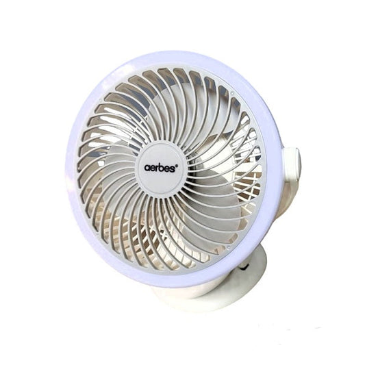 Aerbes AFSD10 USB Rechargeable Table Clip Fan W…