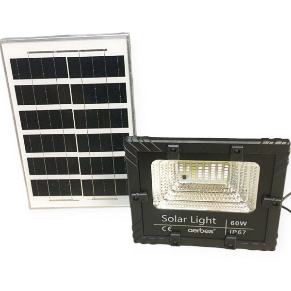 Aerbes AB-T660 60w 54LED 6500K Solar Powered Fl… - Bundle of 2