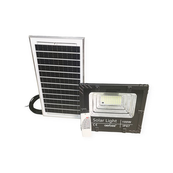 Aerbes AB-T6100 100w 98LED 6500K Solar Powered … - Bundle of 2