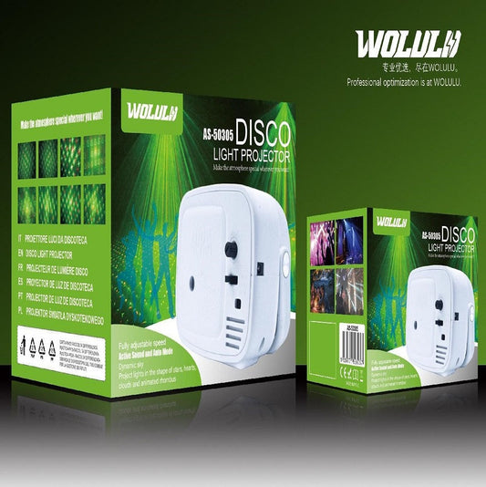 Wolulu AS-50305 Mini Laser Stage Light 6 in 1 - Bundle of 2
