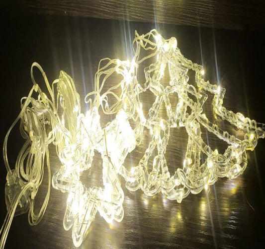 ZYF-28 Star & Christmas Tree LED Fairy Curt… - Bundle of 3