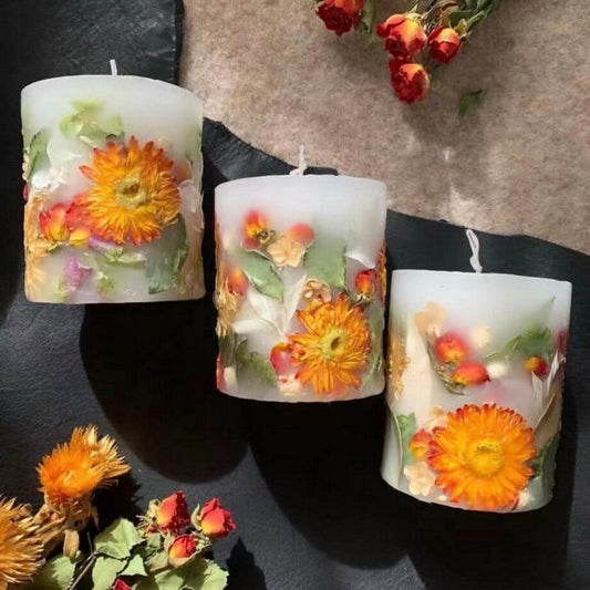 Jiageng JG20375255 Floral Scented Candles - Bundle of 3