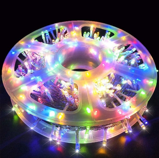 ZYF-D209 1 100M RGB 9V Fairy Light On White Cab…