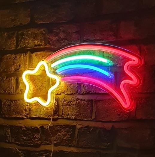 C-9 USB Powered Meteor Neon Lamp With Back Plat… - Bundle of 2