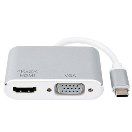 Type C Male To HDMI And VGA Female Adapter Cabl…