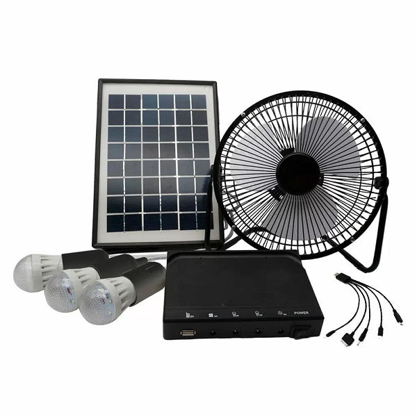 8″ 12V Solar Dc Fan With 3 LED Bulbs, For…