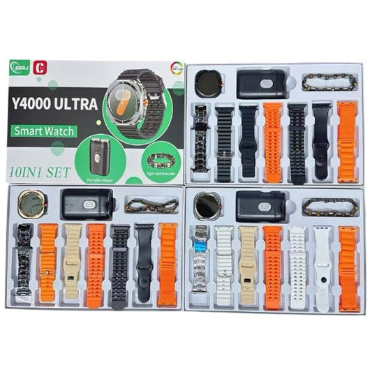 Y4000 10 in 1 Smart Watch Set With Portable Min…