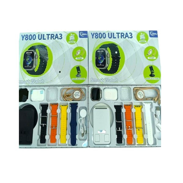 Y800 ULTRA3 10-in-1 Smart Watch Combo Set - Bundle of 2