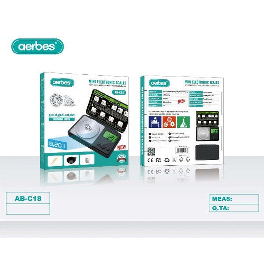 Aerbes AB-C18 Portable Jewellery Scale 10g/0.00…