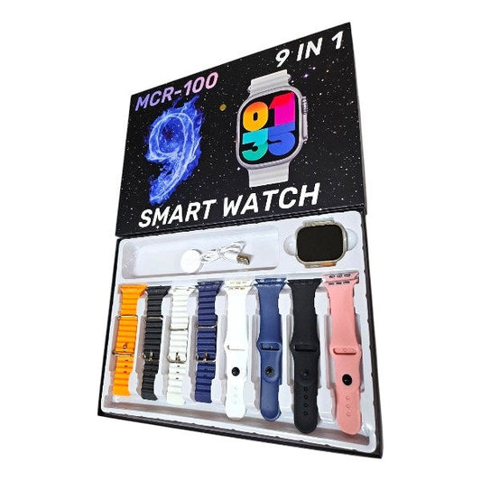 MCR-100 9 in 1 Bluetooth Smart Watch - Bundle of 2