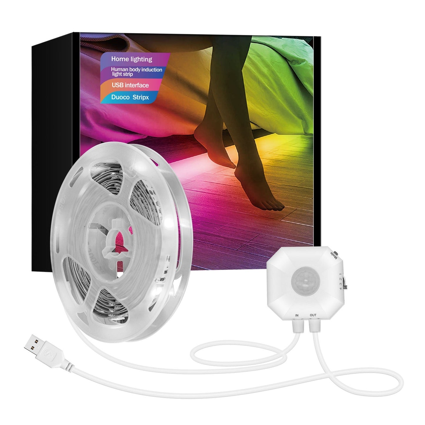 USB Human Body Induction LED Sensor Strips Ligh… - Bundle of 2