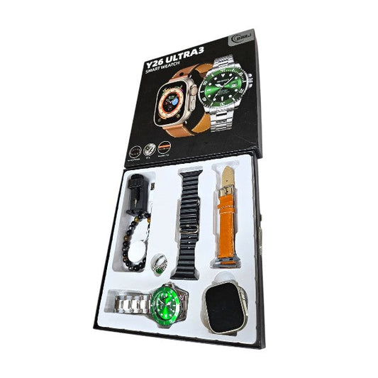 Y26 ULTRA3 Set Of 2 Watch , Wrist Band And Ring… - Bundle of 2