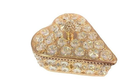 Crystal Jewelry / Makeup Box Storage Organizer Box - Heart Design