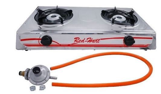 Red-Hart - 2 Burner Stainless Steel Gas Stove